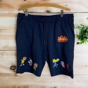 Nickelodeon Fleece Shorts NWT Men’s Medium Blue Rocco’s Modern Life Rugrats